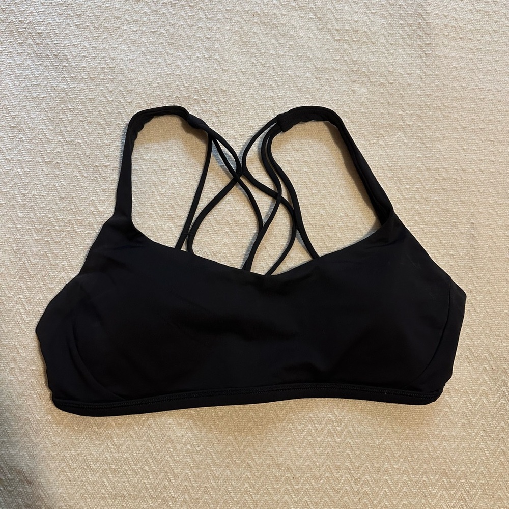 Lululemon Athletica Black Strappy Sports Bra